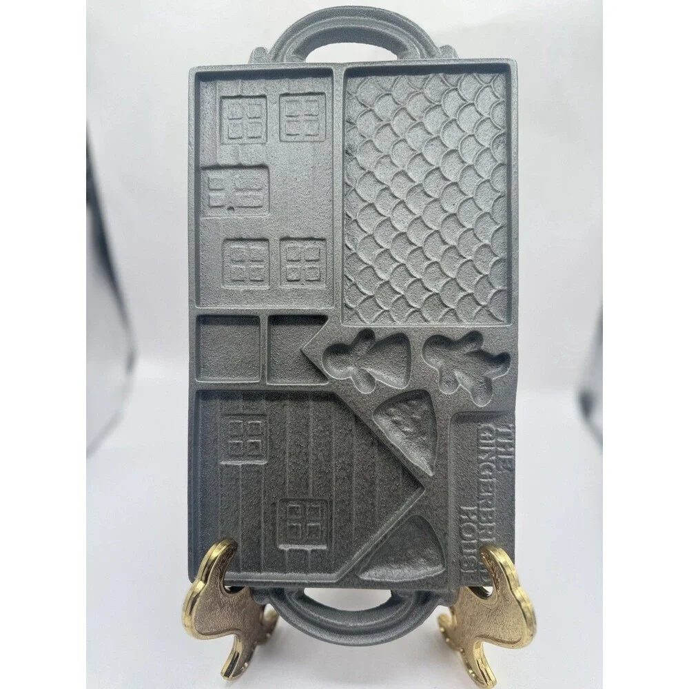 Vintage The Gingerbread House John Wright Cast Iron Mold Baking 1985 USA Made